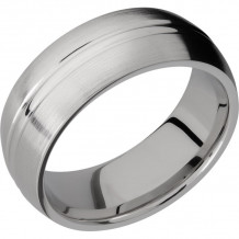 Lashbrook Titanium 8mm Men's Wedding Band - 8DD+POLISH_SATIN