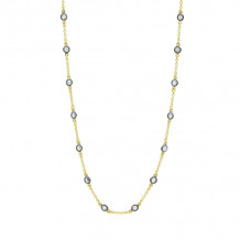 Freida Rothman Mini Bezel Stone Necklace - LMYKZN12-16E