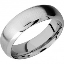 Lashbrook Cobalt Chrome 7mm Men's Wedding Band - CC7DB+SATIN_POLISH