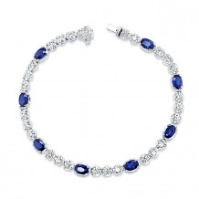 Uneek Blue Sapphire Link Diamond Bracelet - BR2001BSOV