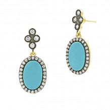 Freida Rothman Touch Of Color Earrings - YRZE020108B-TQ-14K