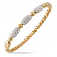 Doves Diamond Fashion 18k Yellow Gold Bangle Bracelet - B9567