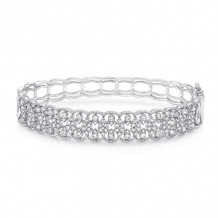 Uneek Broderie Anglaise II Open Lace Diamond Bangle Bracelet - LVBAWA1864W