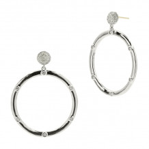 Freida Rothman Radiance Drop Hoop Earring - RNPZE17-14K