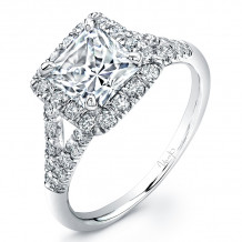 Uneek Bouquet Collection Diamond U-Pave Semi Mount Princess Center - SW184