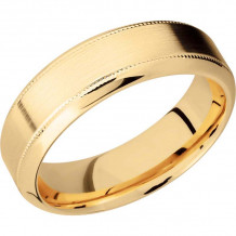 Lashbrook 14k Yellow Gold Men's Wedding Band - 14KY7HB2UMIL-P+SATIN_POLISH