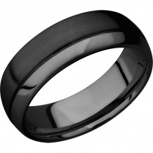 Lashbrook Black Zirconium 7mm Men's Wedding Band - Z7D1.5OC+BEAD_POLISH