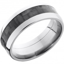 Lashbrook Titanium 8mm Men's Wedding Band - C8D14_CF+POLISH