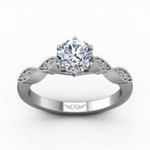 Martin Flyer 18k White Gold FlyerFit Engagement Ring
