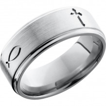 Lashbrook Titanium 8mm Men's Wedding Band - 8FGE2XF+SATIN_POLISH