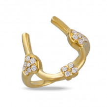 Doves Equestrian 18k Yellow Gold Diamond Ring - R9973