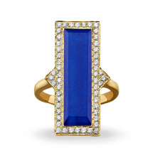 Doves Royal Lapis 18k Yellow Gold Diamond Ring - R8305LP-1