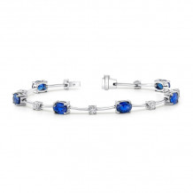 Uneek Blue Sapphire and Diamond Bracelet - LBR191OV