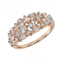 Uneek Diamond Ring with Baguette and Princess Diamonds - LVBAD274R
