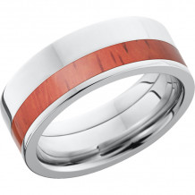 Lashbrook Cobalt Chrome Hardwood 9mm Men's Wedding Band - CCHW9F13OC_PADAUK+POLISH