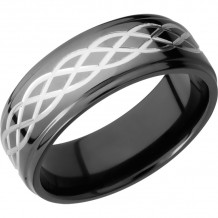 Lashbrook Black Zirconium 8mm Men's Wedding Band - Z8FGE_CELTIC6+POLISH