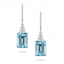 Doves Sky Blue 18k White Gold Gemstone Earrings - E9354BT