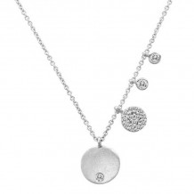 Meira T 14k White Gold Disc Necklace
