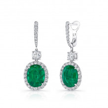 Uneek Green Emerald Earrings - LVE323OVEM