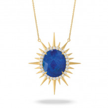 Doves Royal Lapis 18k Yellow Gold Gemstone Necklace - N9131LP