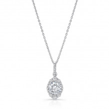 Uneek Petals Design Round Diamond Pendant - LVN941