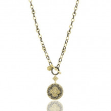 Freida Rothman Double Sided Charm Coin On Link Chain Necklace - YRZ0766B-24