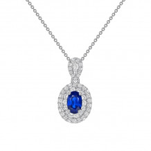 Uneek Oval Blue Sapphire Pendant - LVNRI290S