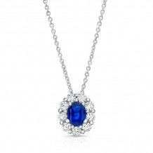 Uneek Blue Sapphire Diamond Pendant - LVN1015BOV