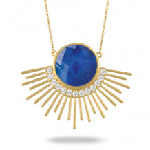 Doves Royal Lapis 18k Yellow Gold Gemstone Necklace - N9442LP