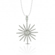 Doves 18k White Gold Diamond Fashion Pendant - P7871