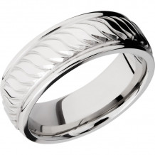 Lashbrook Cobalt Chrome 8mm Men's Wedding Band - CC8REFTWIST+POLISH