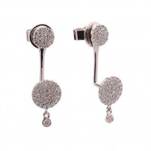 Meira T 14k White Gold Pave Disc Earring Jackets