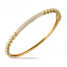 Doves Fibonacci 18k Yellow Gold Bangle Bracelet - B9625