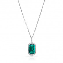 Uneek Blue Tourmaline Diamond Necklace - LVN942CUBT