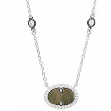 Freida Rothman Hint Of Sparkle Pendant Necklace - PRZ070187B-GYS-16E