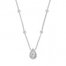 Uneek Pear Shaped Diamond Necklace - LVN683PS