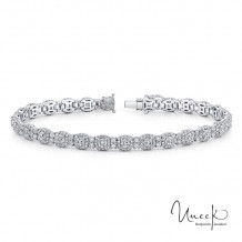 Uneek Round-Diamond-on-Cushion-Halo Bracelet - LVBRJ100S