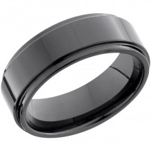 Lashbrook Black Tungsten 8mm Men's Wedding Band - C08RC015_POLISH