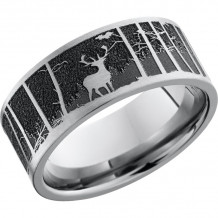 Lashbrook Titanium 9mm Men's Wedding Band - 9F_LCVELKMOUNTAIN+SATIN