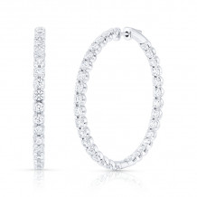 Uneek Signature Diamond Hoop Earrings - ER101RD07-35