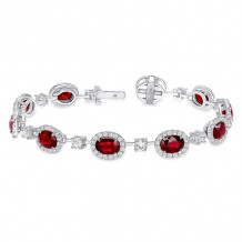 Uneek Oval Ruby Diamond Bracelet - LBR199RU