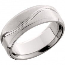 Lashbrook Titanium 8mm Men's Wedding Band - 8FB011+POLISH_SATIN_POLISH