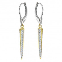 Meira T 14k Yellow Gold and Diamond Spike Earrings