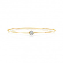 Uneek Durant Skinny Bangle with Round Diamond Cluster Accent - LVBAWA9475Y