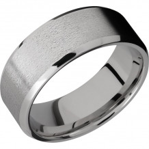 Lashbrook Titanium 8mm Men's Wedding Band - 8B+STONE_POLISH