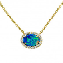 Meira T Australian Opal and Diamond Necklace