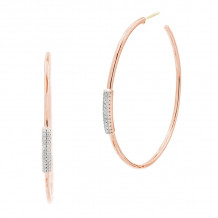 Freida Rothman 14k Rose Gold Plated Sterling Silver Hoops