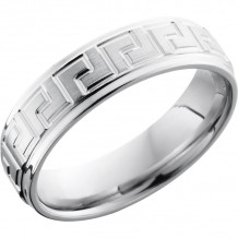 Lashbrook Cobalt Chrome 6mm Men's Wedding Band - CC6FGEL+SATIN_POLISH