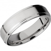 Lashbrook Cobalt Chrome 6mm Men's Wedding Band - CC6FGE+SATIN_POLISH