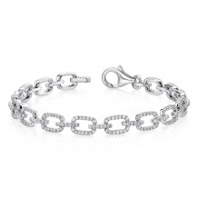 Uneek Pave Chain Link Bracelet with Rectangular Links - LVBR03